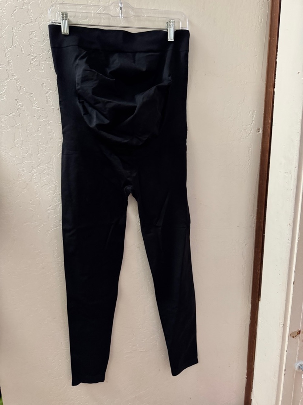 BLANQI Black High-Waist Maternity Leggings with Logo Detail